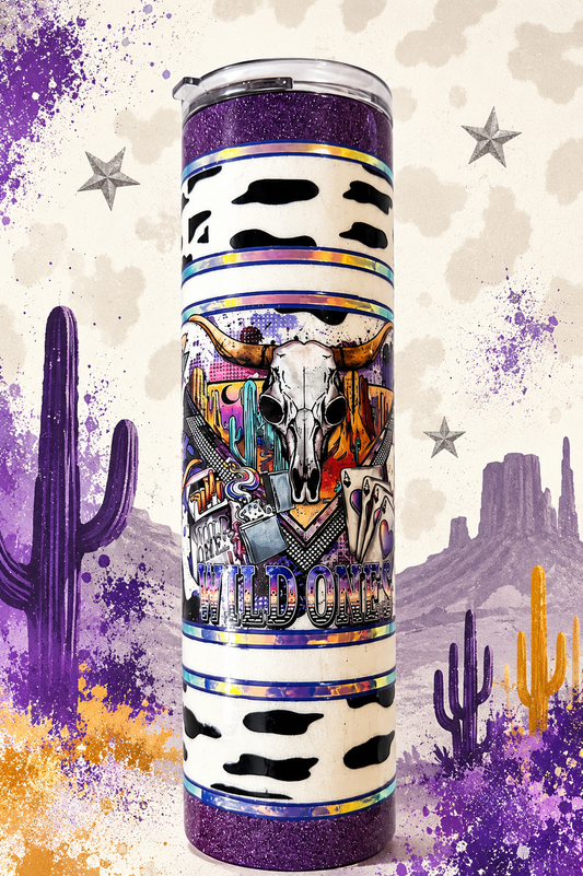 Wild Ones Western Skull Tumbler