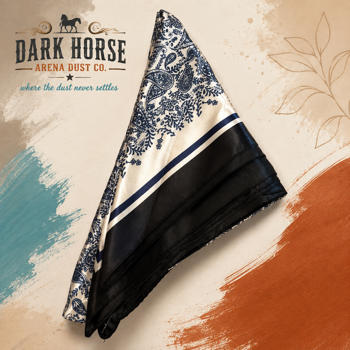 Midnight Paisley Silk Scarf