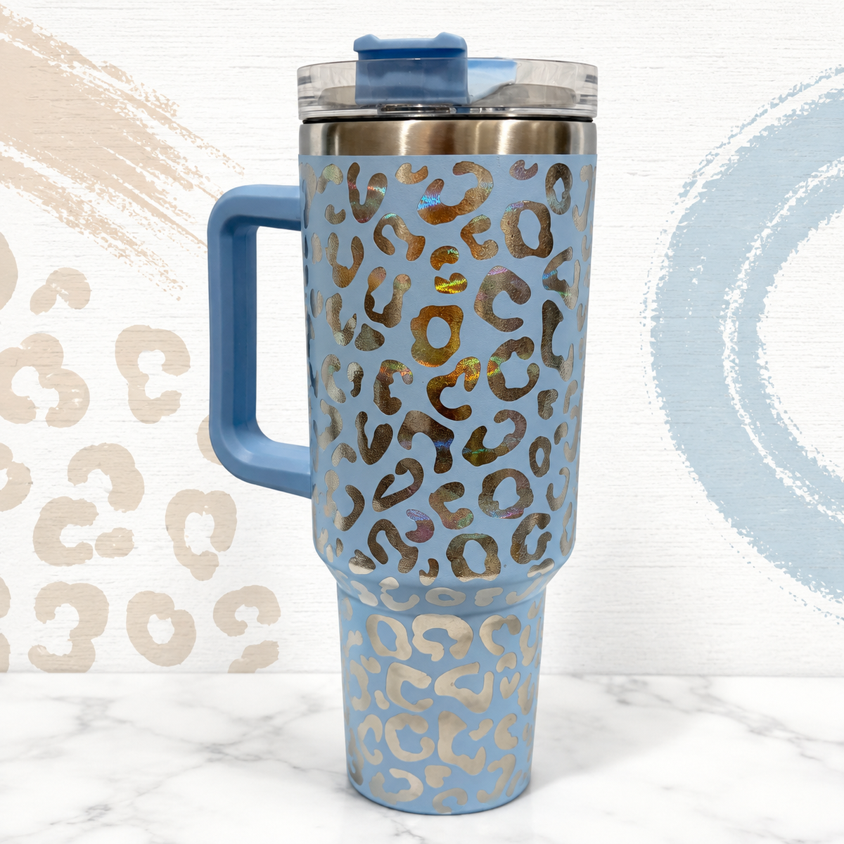 Blue Belle Leopard Tumbler