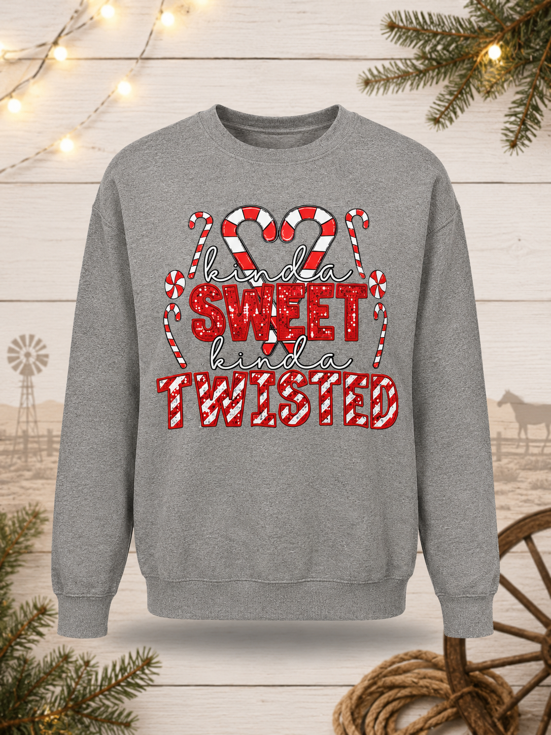 Kinda Sweet Kinda Twisted Adult Crewneck