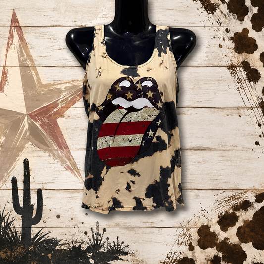 Stars & Stripes Wild Side Bleached Tank