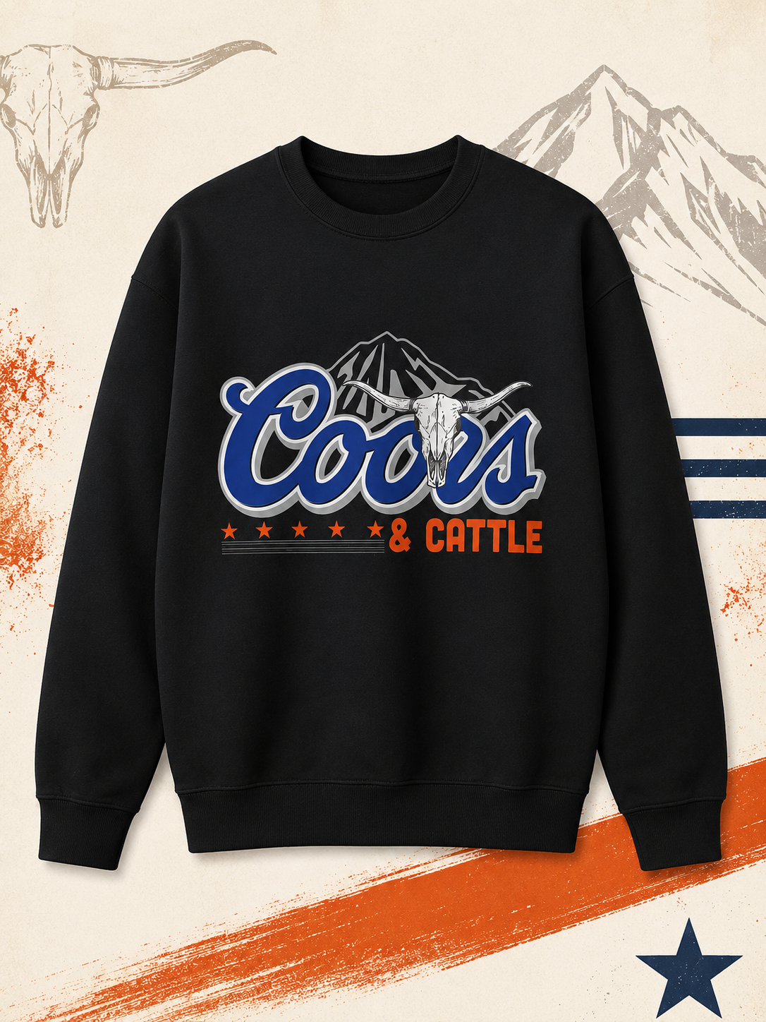 Coors & Cattle Youth Western Crewneck