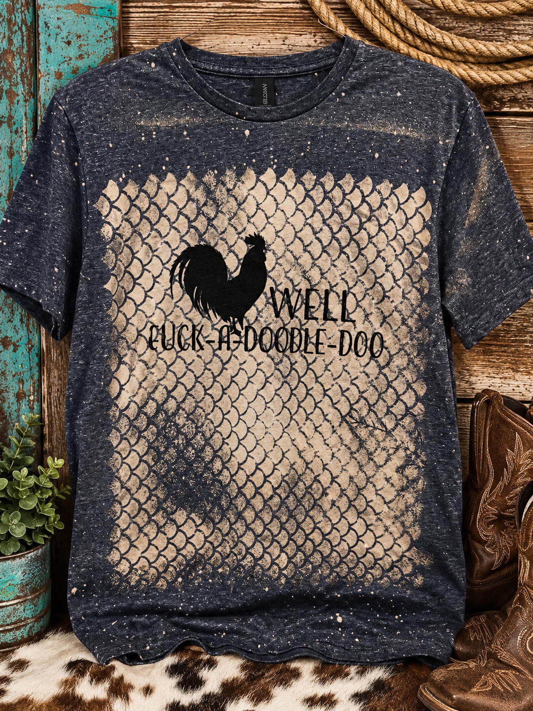 Cluck Around & Find Out Bleached Graphic Tee