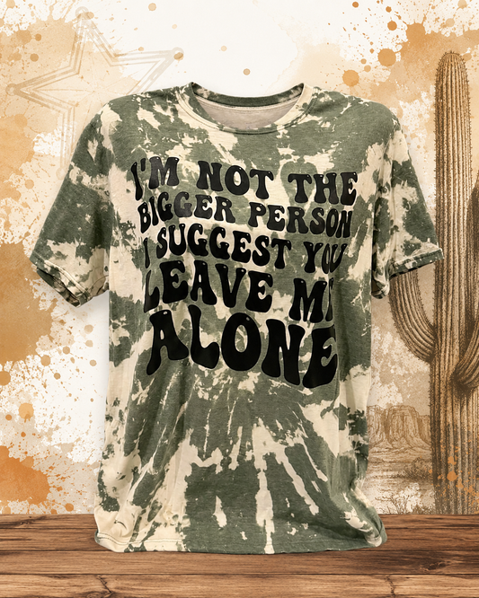 Leave Me Alone Bleached Graphic Tee