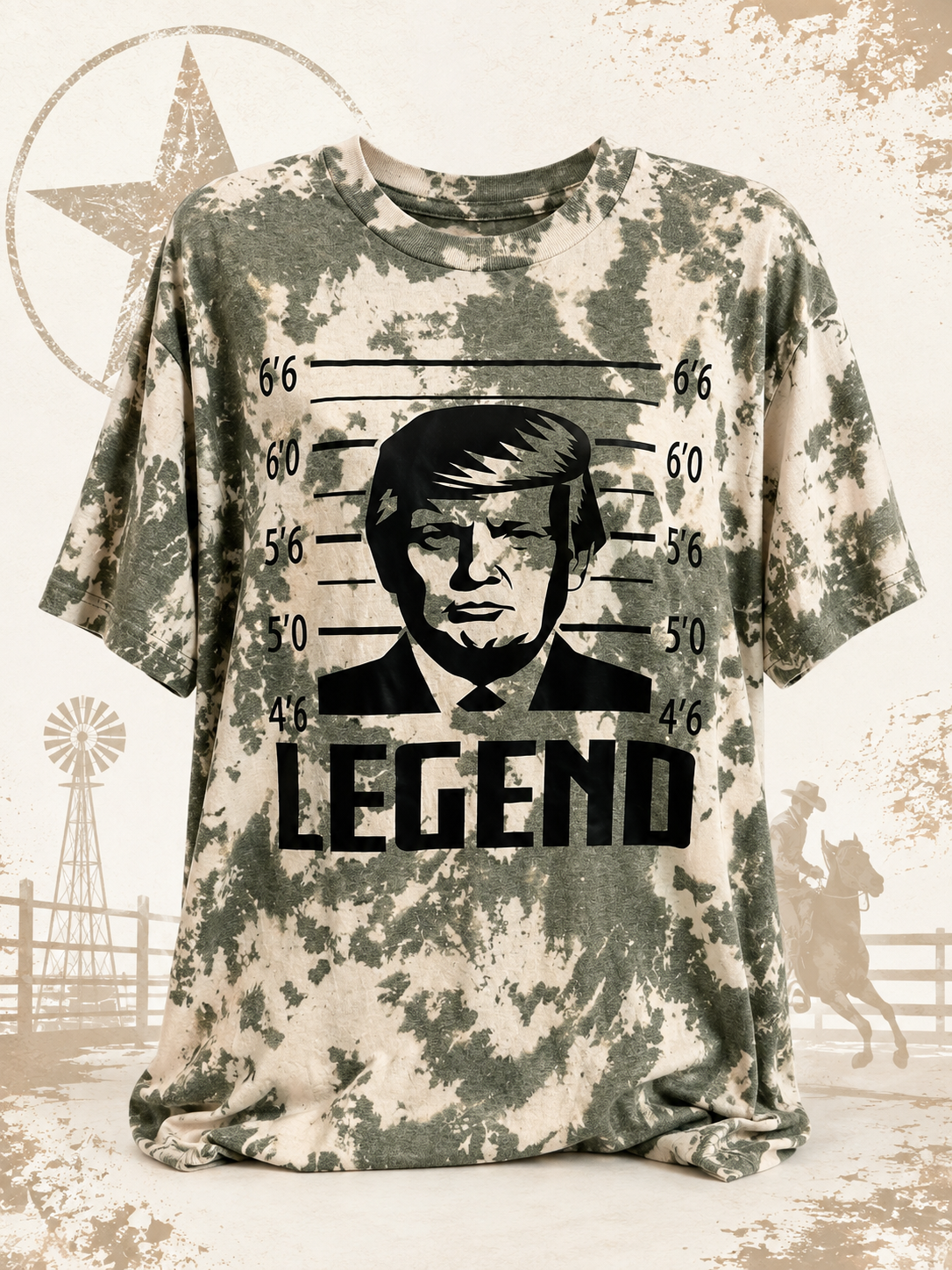 The Legend Mugshot Bleached Tee