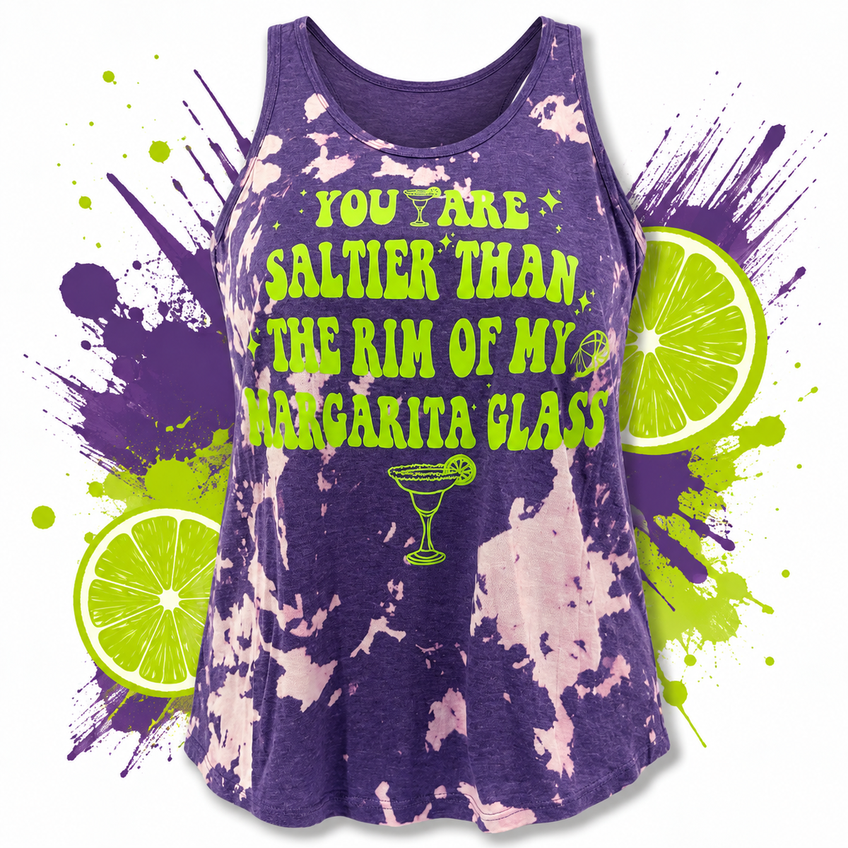 Saltier Than My Margarita Purple Tank