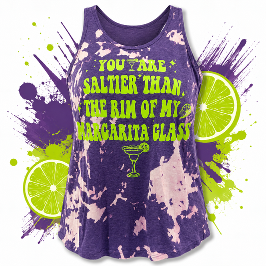 Saltier Than My Margarita Purple Tank