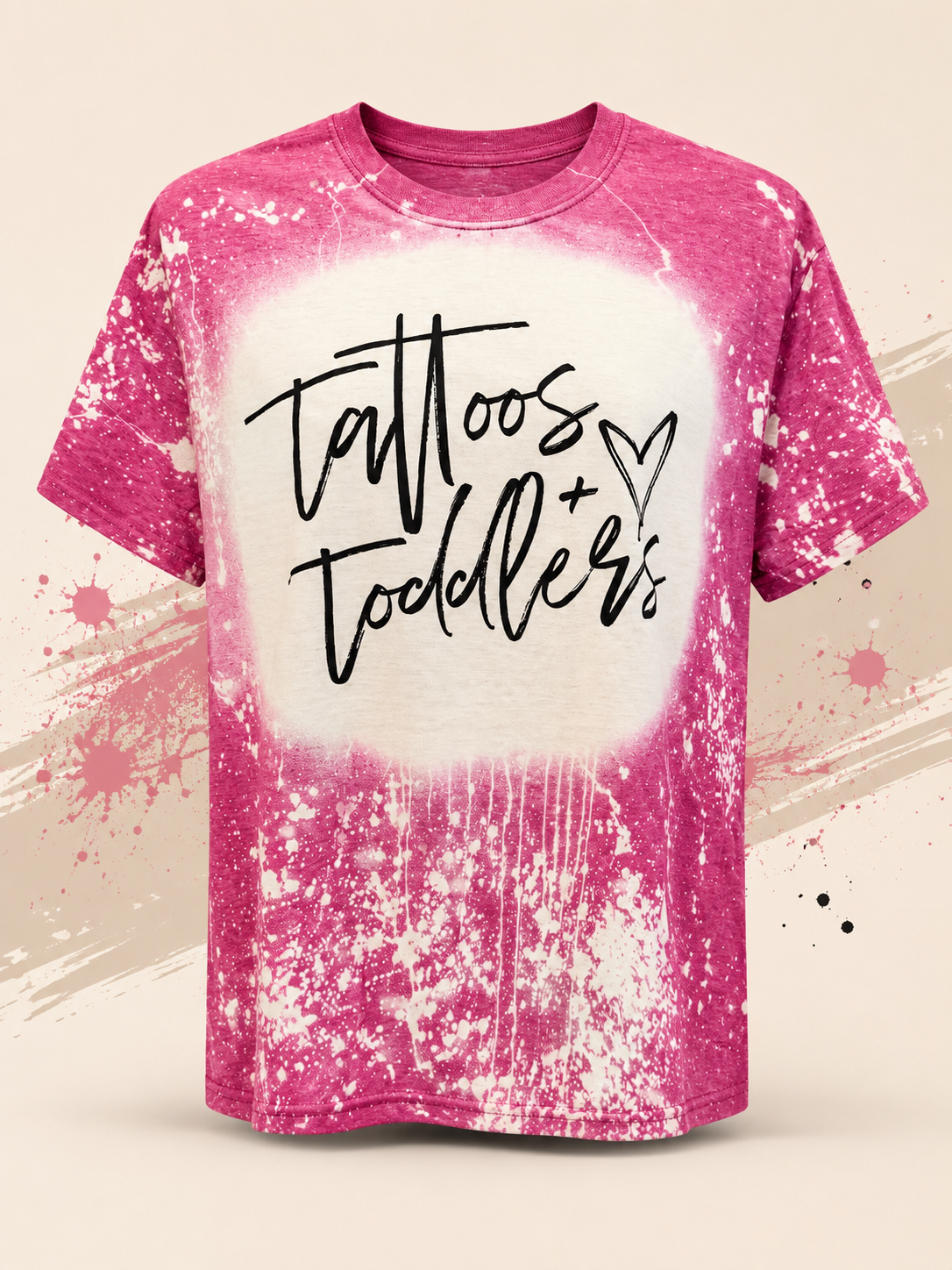 Tattoos & Toddlers Bleached Graphic Tee