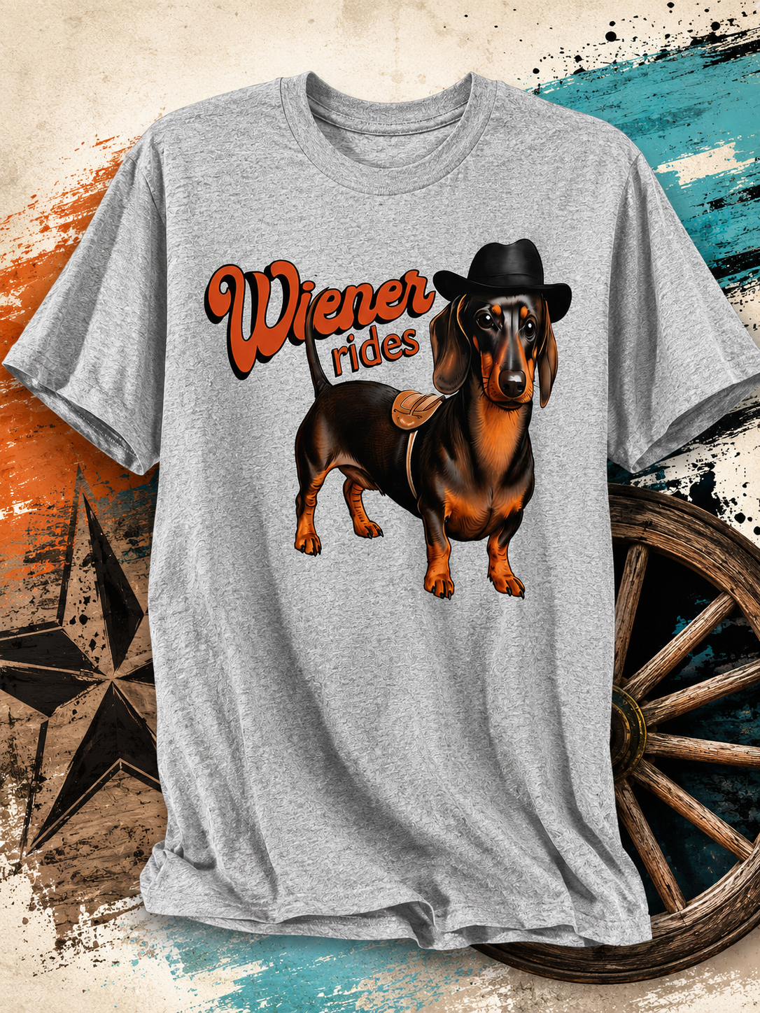 Wiener Rides Western Graphic Tee