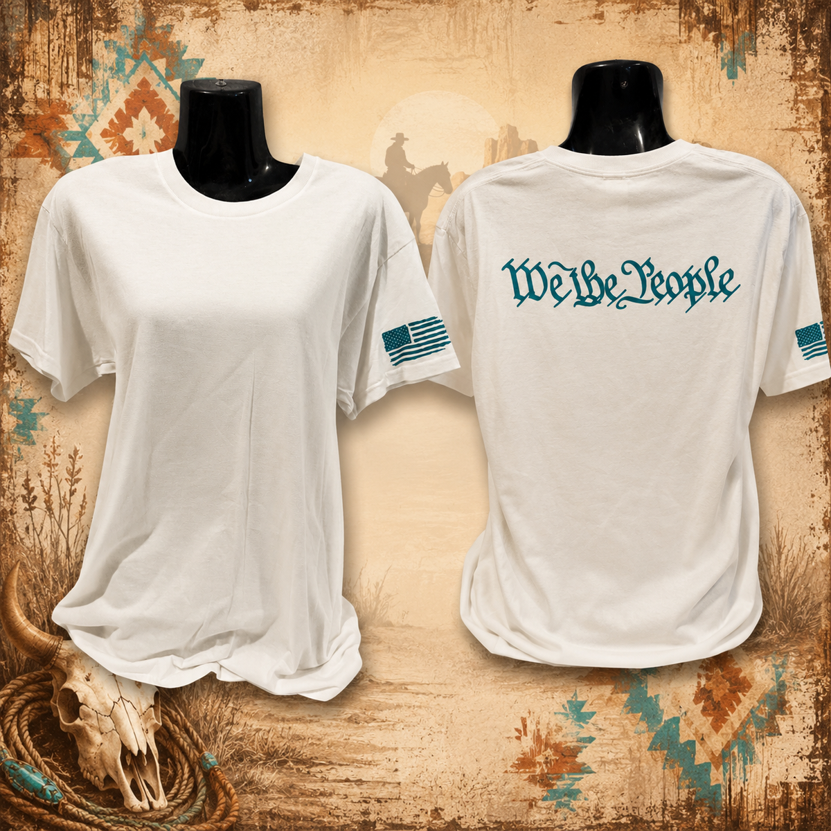 We the People American Flag Graphic Tee