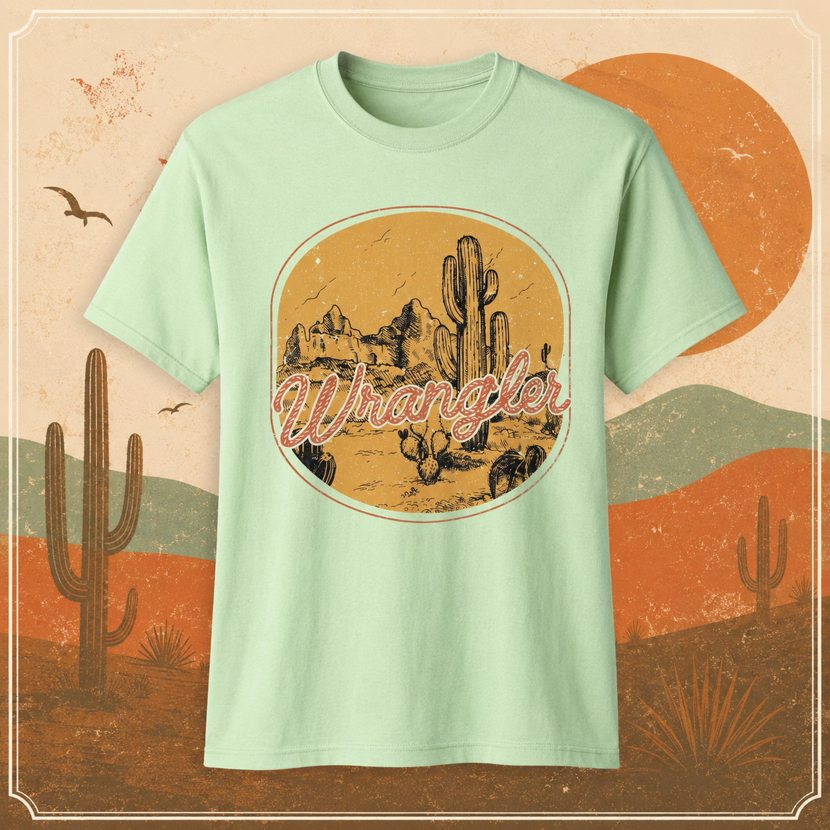 Desert Wrangler Western Graphic Tee